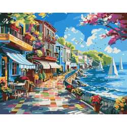 Malowanie po numerach - Miasto nad oceanem 40x50cm