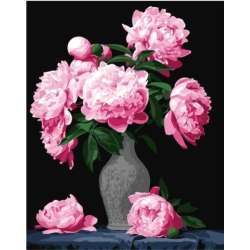 PROMO Malowanie po numerach - Bukiet piwoni 40x50cm QB900-037 (QB2517) - 1