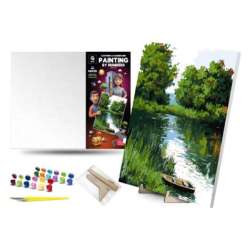 Malowanie po numerach - Łódź na rzece 40x50cm QB900-045 (QB2531)