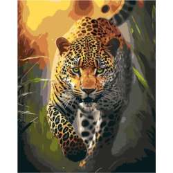 PROMO Malowanie po numerach - Pantera. Wdzięk drapieżnika 40x50cm QB900-017 (QB2623)