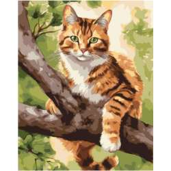 PROMO Malowanie po numerach - Łowca na drzewie 40x50cm QB900-022 (QB2692)