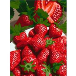 PROMO Malowanie po numerach - Słodkie truskawki 30x40cm QB900-069 (QB2814) - 1