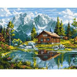 Malowanie po numerach - Przytulny domek 40x50cm