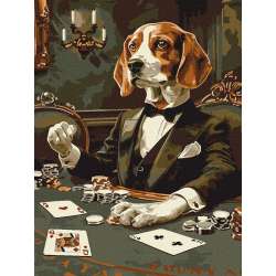 Malowanie po numerach - Hazardowy beagle 30x40cm - 1