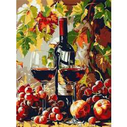 Malowanie po numerach - Jesienne wino 30x40cm - 1