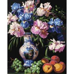 Malowanie po numerach - Piękno irysów 40x50cm