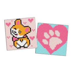 Diamentowa mozaika Kids naklejka - Corgi 9x9cm