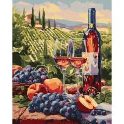 Malowanie po numerach - Wino owocowe 40x50cm