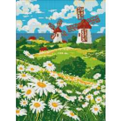 Diamentowa mozaika - Pole stokrotek 30x40cm
