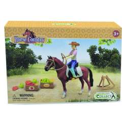 Dżokejka z koniem i akcesoria jeździeckie Horse Country 84248 COLLECTA (004-84248)