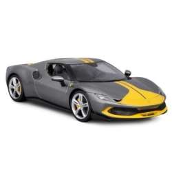 Ferrari 296 GTB Assetto Grey/Yellow 1:18 BBURAGO - 1