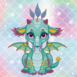 Haft diamentowy Diamond Dotz, Dotz box Diamentowa mozaika Ariel the Baby Dragon DBX010 (018-DBX010)