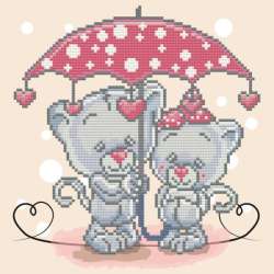Haft diamentowy Diamond Dotz, Dotz box Diamentowa mozaika It's raining love DBX005 (018-DBX005)