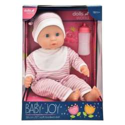 Dolls World Lalka Baby Joy 38cm ubranko w paski - 1