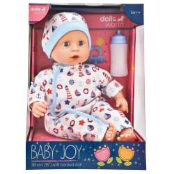 Dolls World Lalka Baby Joy 38cm ubranko białe - 1
