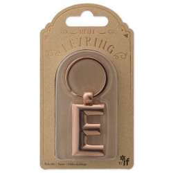 Metalowy brelok do kluczy litera E Keyring