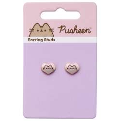 Pusheen Kolczyki classic Serduszka