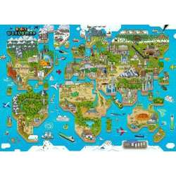 Puzzle 1000 8-BIT Mapa Świata - 1