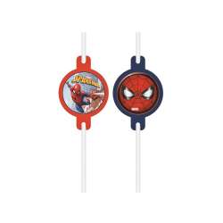 Rurki papierowe z medalionem Spiderman 4szt