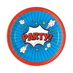 Talerzyki papierowe Boom Party 23cm 8szt