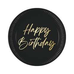 Talerzyki papierowe Happy Birthday 23cm 8szt - 1