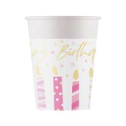 Talerzyki papierowe Birthday Candles 23cm 8szt