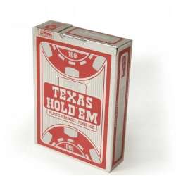 Karty Texas Hold'em srebrny/czerwony CARTAMUNDI (GXP-704146) - 1