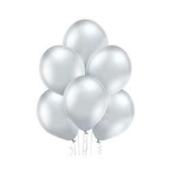 Balony Glossy Silver 50szt