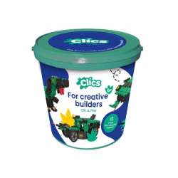 CLICS klocki edukacyjno-konstrukcyjne 6w1, 140 elementów Świat dinozaurów (CB-189) - 1