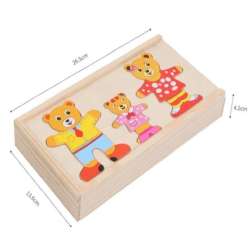 Puzzle drewno misie - 1