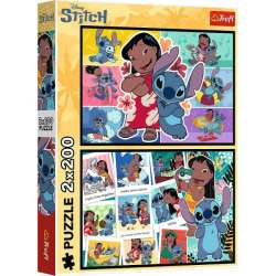 Puzzle 2x200el Wesołe życie Stitcha. Lilo i Stitch 13334 Trefl (13334 TREFL)