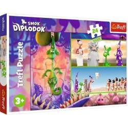 Puzzle 24el Maxi Ciekawski Smok Diplodok 14376 Trefl (14376 TREFL)