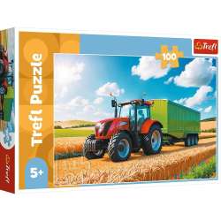Puzzle 100 Traktor z przyczepą TREFL - 1