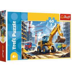 Puzzle 60 Traktor koparko - ładowarka TREFL - 1