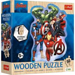 Puzzle drewniane 50el konturowe Przygody Avengers. Marvel Avengers 20256 Trefl (20256 TREFL)