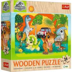 Puzzle drewniane 24el Poznaj dinozaury. Jurassic World 20276 Trefl (20276 TREFL)