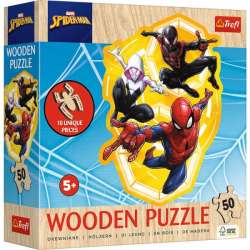 Puzzle 50el Drewniane konturowe. Spider-Man gotowy do akcji 20280 Trefl (20280 TREFL) - 1