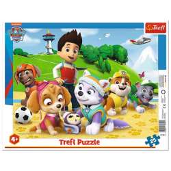 Puzzle 25el ramkowe Psi Patrol na tropie. PAW PATROL 31344 Trefl p16 (31344 TREFL)