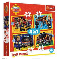 Puzzle 4w1 Strażak na sygnale TREFL - 1