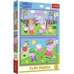 Puzzle 2x24 Peppa na placu zabaw TREFL - 1