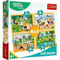 PROMO Puzzle 4w1 Trefliki na wakacjach. Rodzina Treflików 34623 Trefl (34623 TREFL) - 1