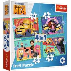 Puzzle 4w1 Zwariowane Minionki 34648 Trefl (34648 TREFL) - 1