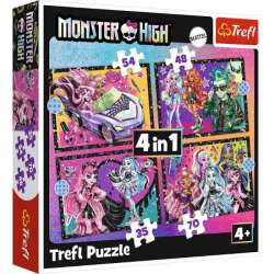 Puzzle 4w1 Elektryzujące dzień Monster High 34655 Trefl (34655 TREFL) - 1