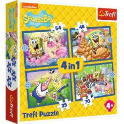 Puzzle 4w1 Podwodne życie SpongeBoba. SpongeBob 34674 Trefl (34674 TREFL)