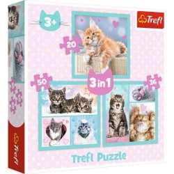Puzzle 3w1 Słodkie kotki 34862 Trefl (34862 TREFL) - 1