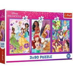 Puzzle 3x80el Księżniczki przyjaciółki. Princess 34884 (34884 TREFL)