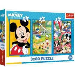 Puzzle 3x80el Ekipa Myszki Miki. Mickey Mouse 34887 (34887 TREFL)