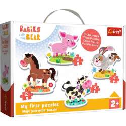 Puzzle Baby My first puzzles Bobaski i Miś na farmie 36127 Trefl (36127 TREFL)