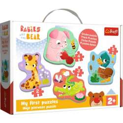 Puzzle Baby Classic. Bobaskowe zwierzątka. Bobaski i Miś 36135 Trefl (36135 TREFL) - 1