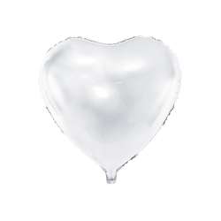 Balon foliowy Serce 61cm biały - 1